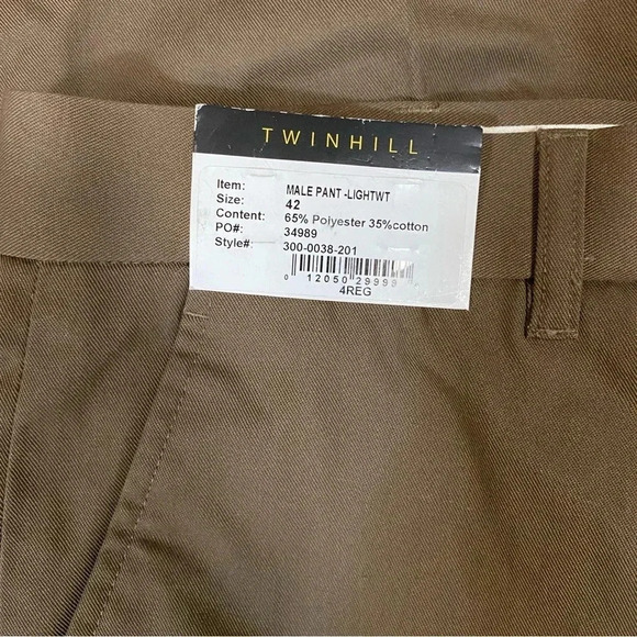 NWT UPS Men's Uniform Pants Twinhill Brown/Khaki Flat Front Driver Workwear  42 - Picture 7 of 16